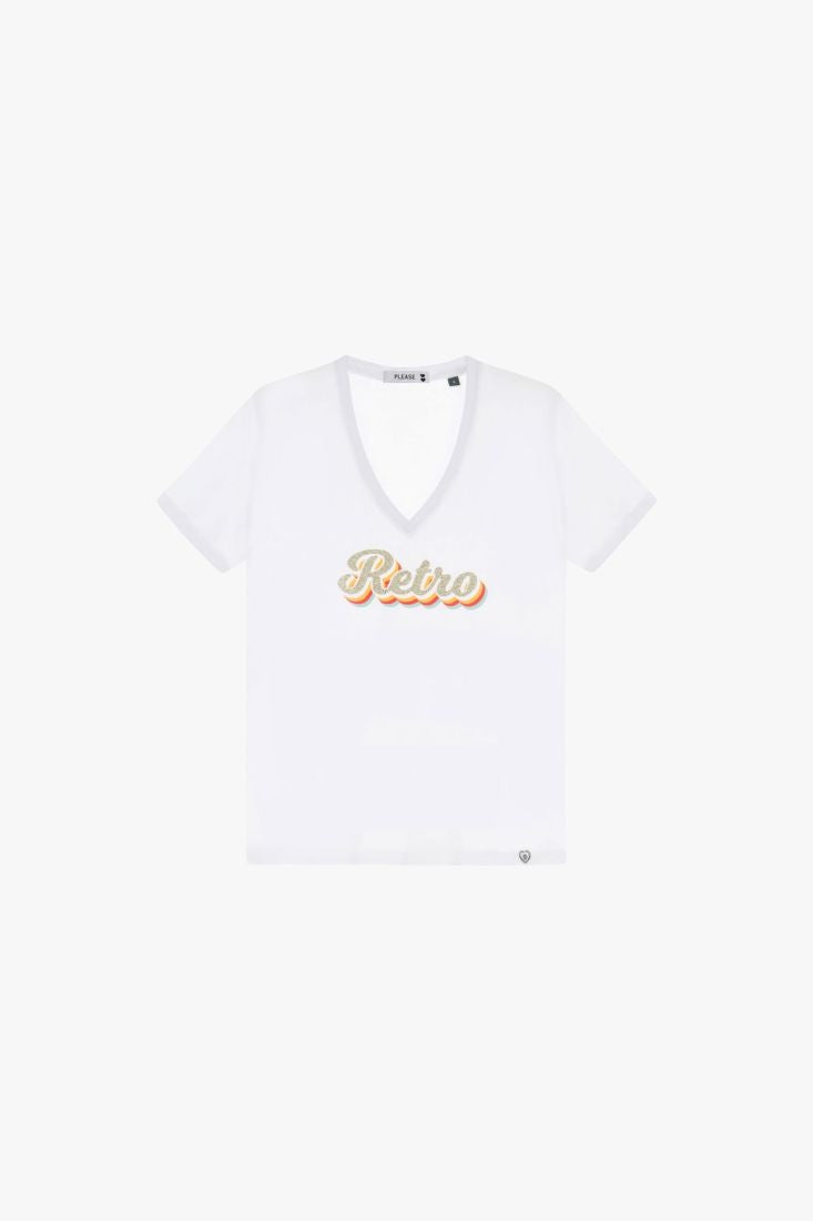 TEE SHIRT RETRO BLAN