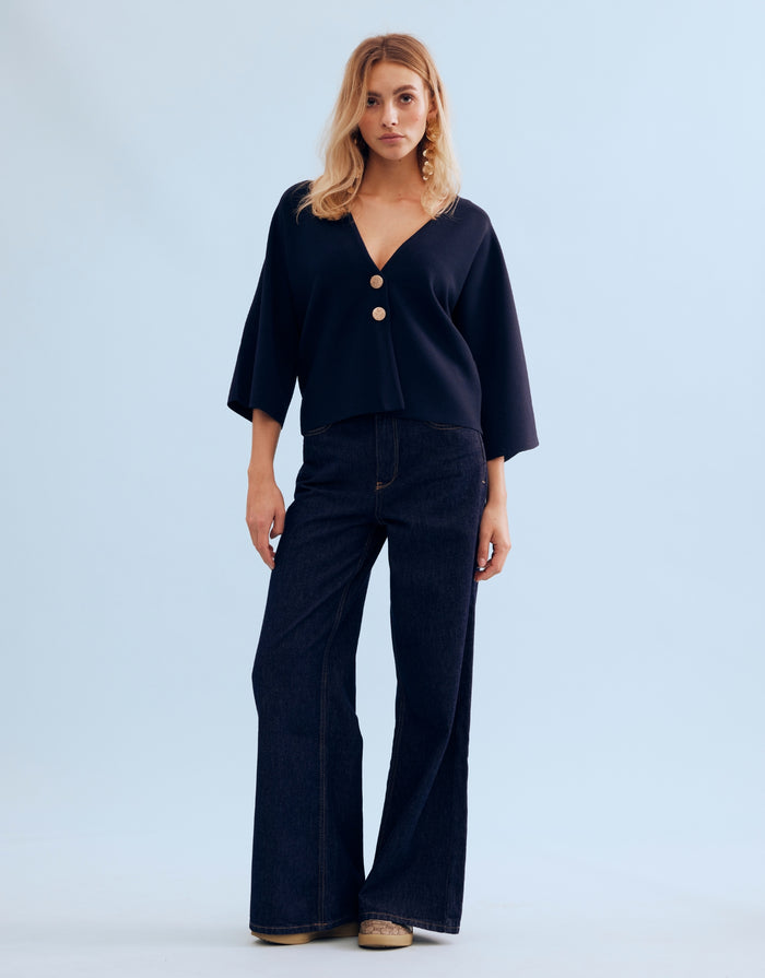 GILET LAURA MARINE
