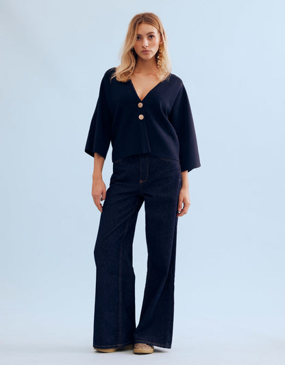 GILET LAURA MARINE