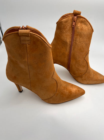 BOTTINES LUNE CAMEL