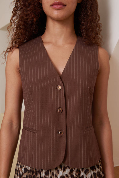 GILET JESSIA CHOCO
