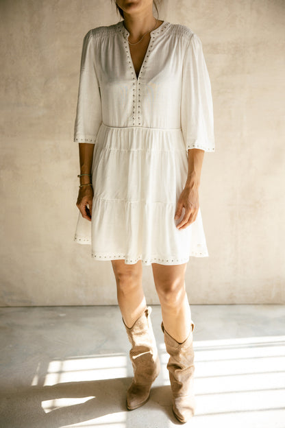 ROBE REYEL ECRU