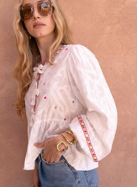 BLOUSE SERVANE ECRU