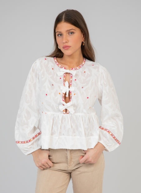 BLOUSE SERVANE ECRU