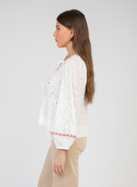 BLOUSE SERVANE ECRU