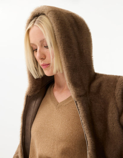 VESTE TEDDY CAMEL